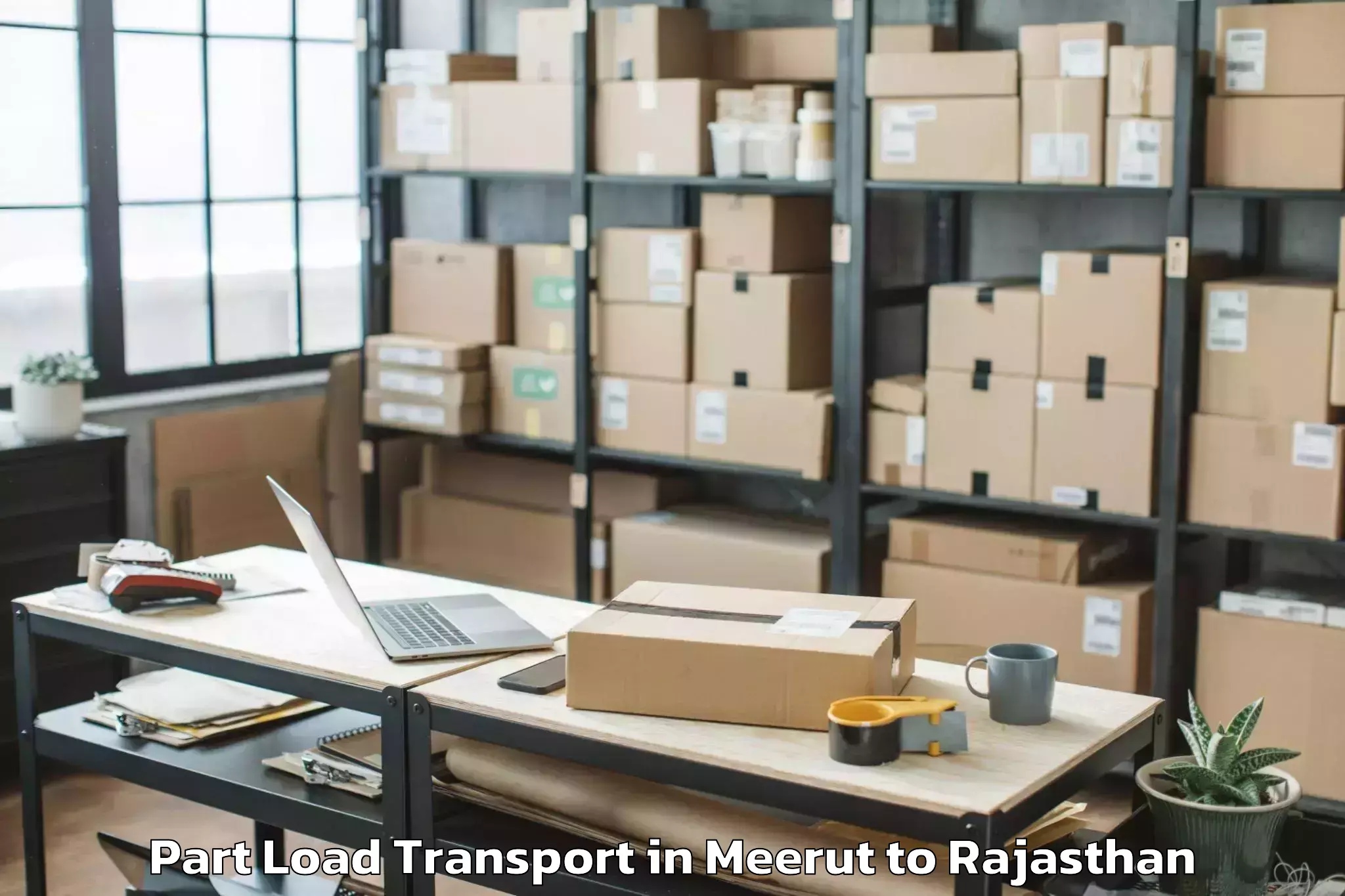 Leading Meerut to Ajmer Part Load Transport Provider